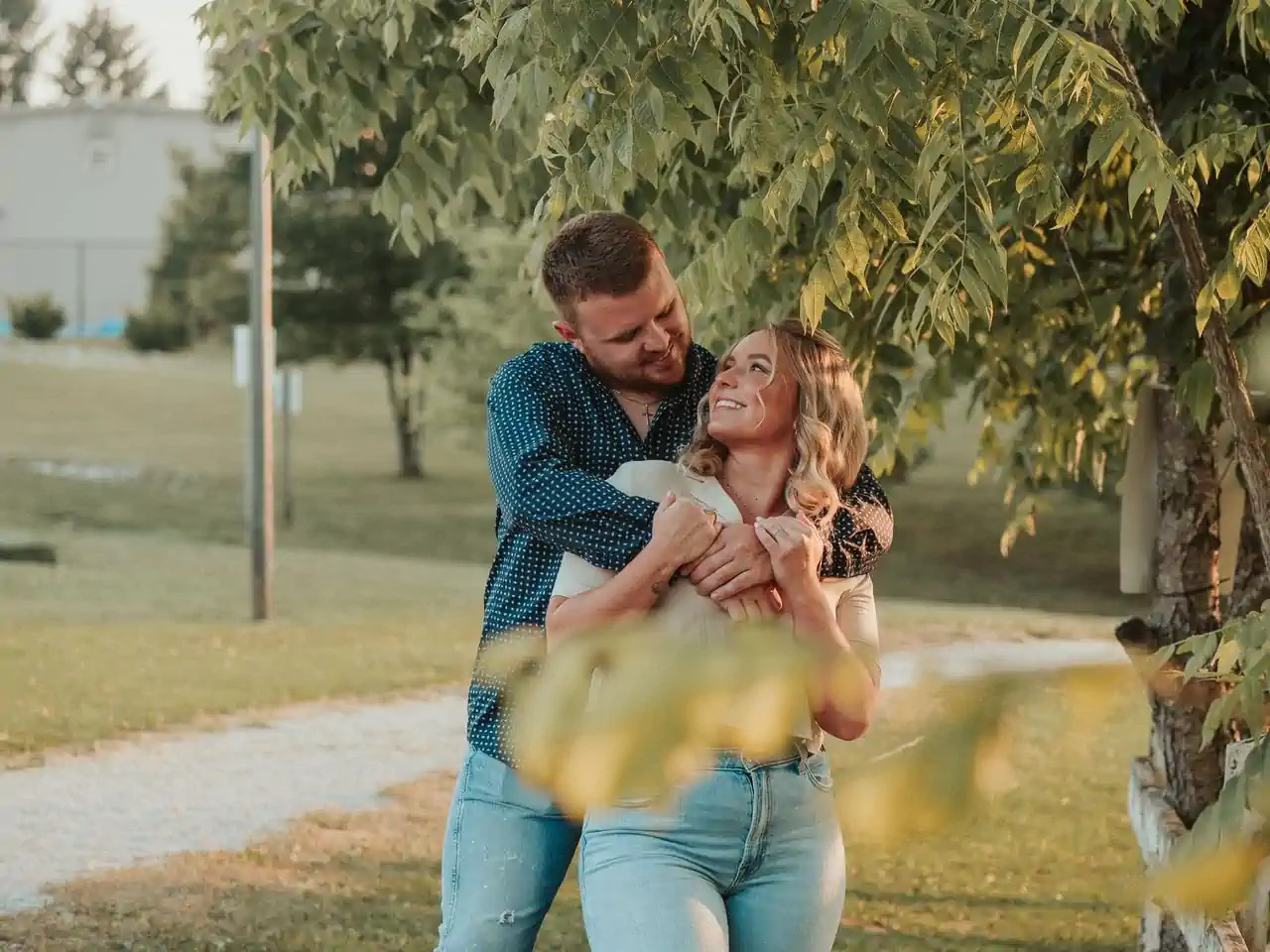 Couple posing for a photo